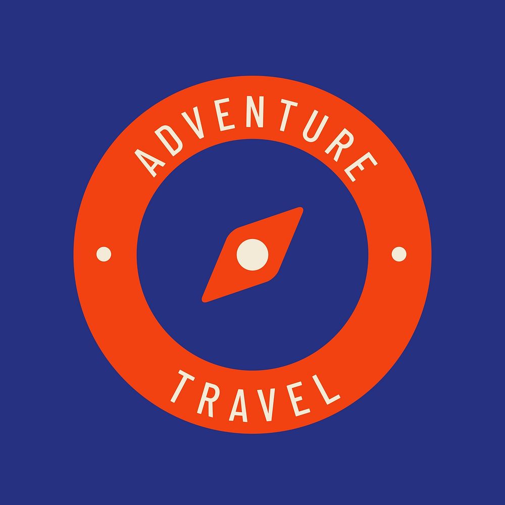 Red travel compass vector