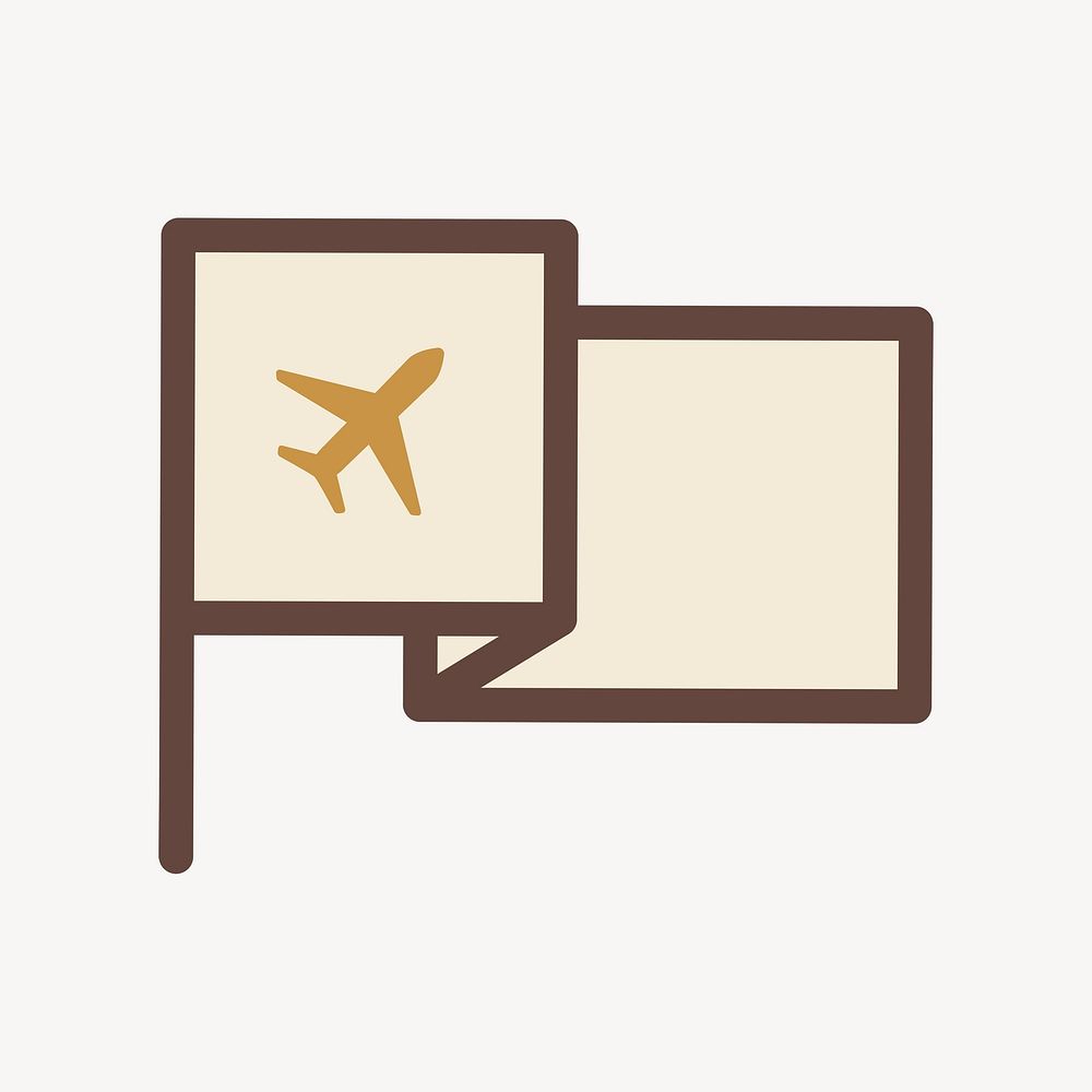 Brown travel flag vector