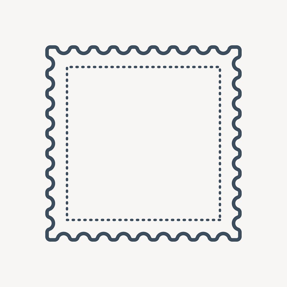 Square postage stamp vector