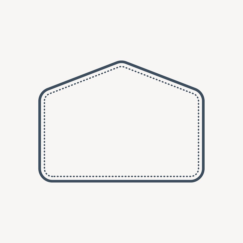 Simple pentagon badge vector