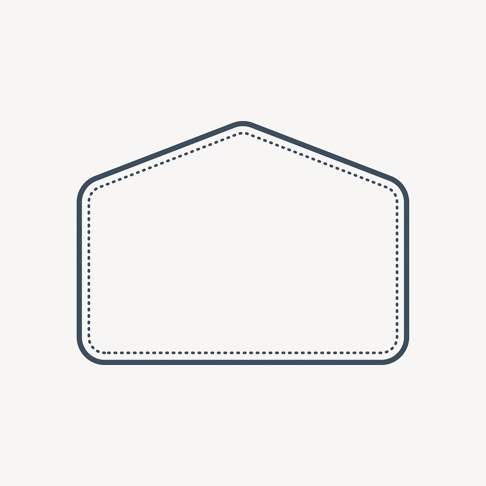 Simple pentagon badge isolated design