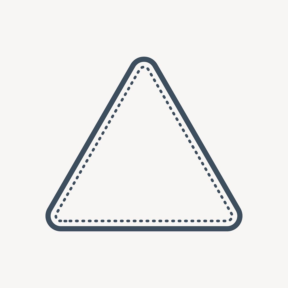 Simple triangle badge vector