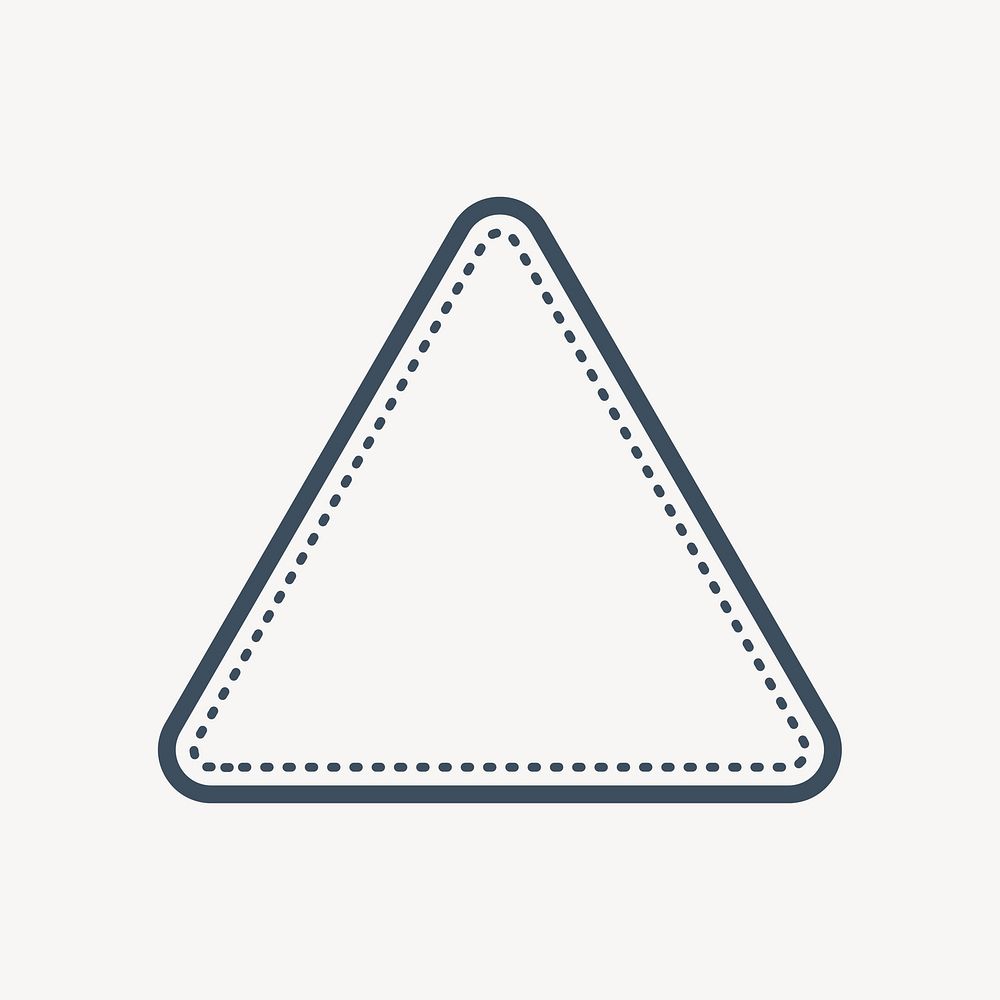 Simple triangle badge isolated design