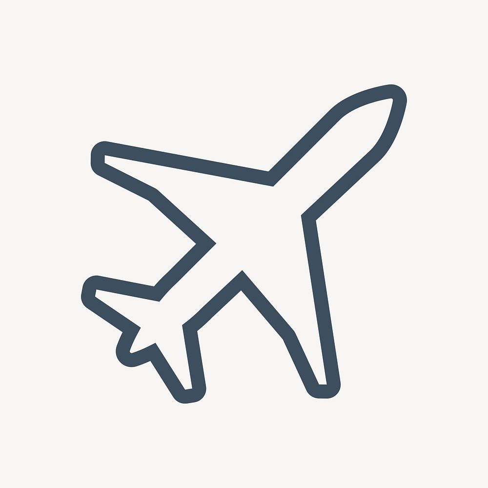 Airplane travel icon vector
