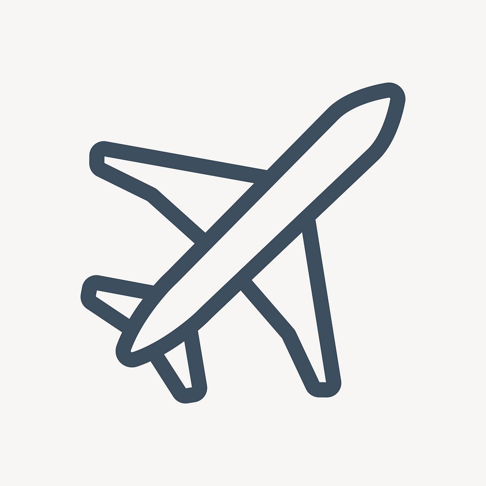 Simple plane icon vector