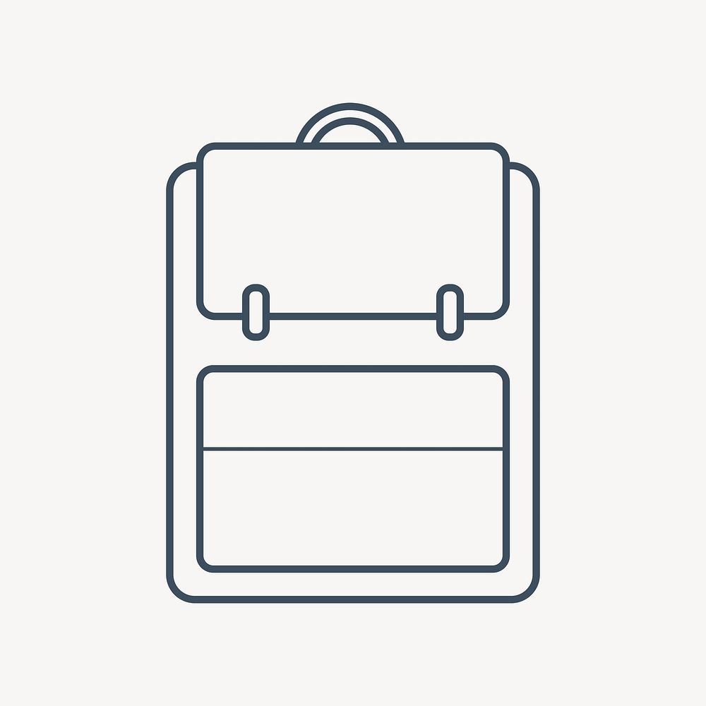 Simple school backpack icon vector