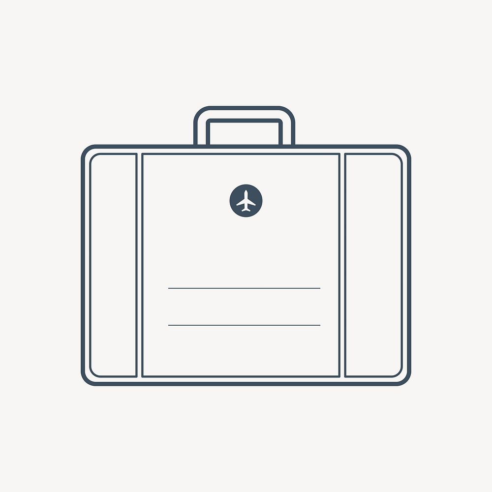 Business travel briefcase icon isolated design