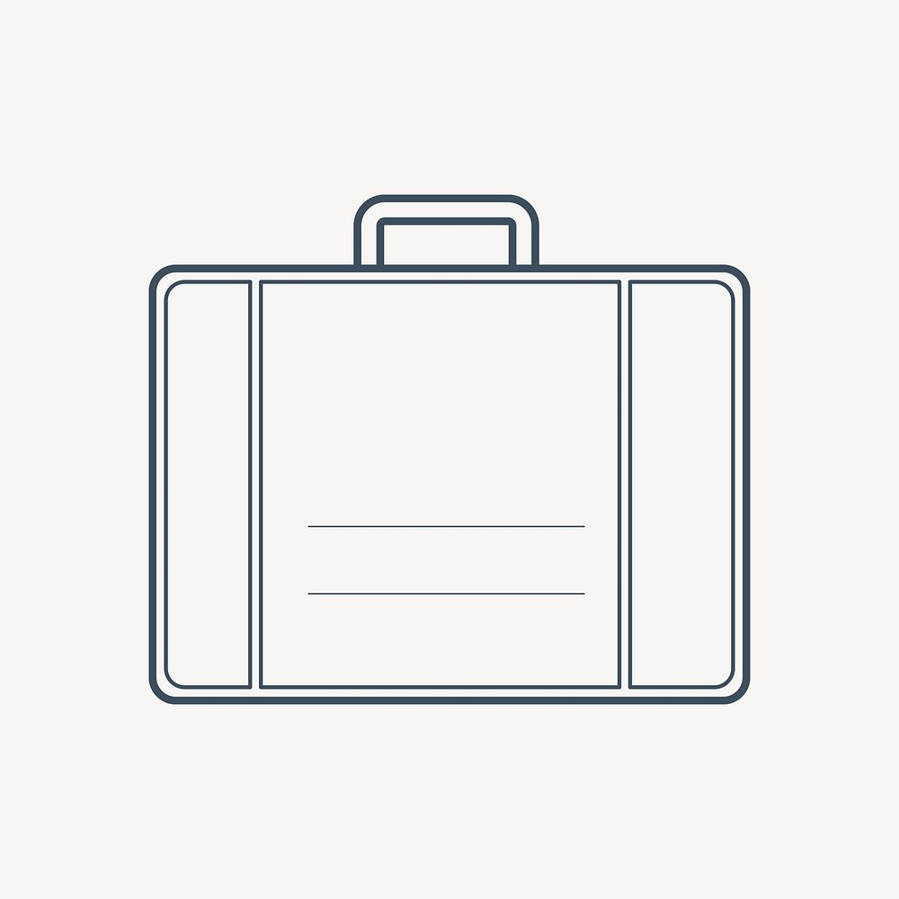 Business briefcase icon isolated design