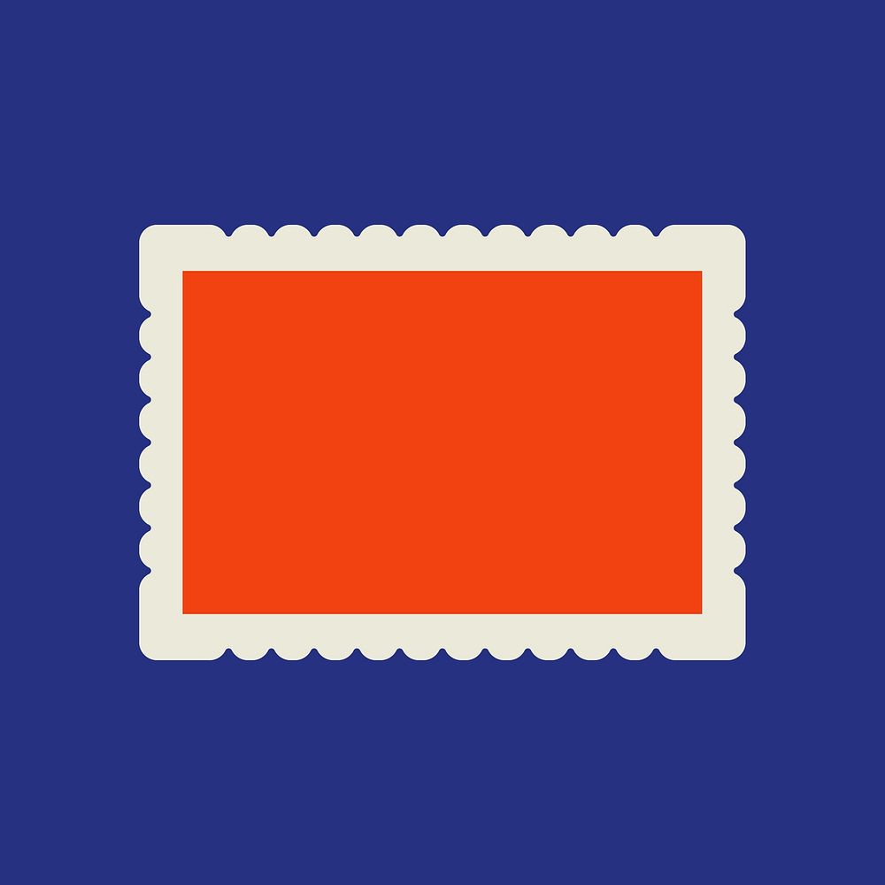 Red rectangle stamp vector