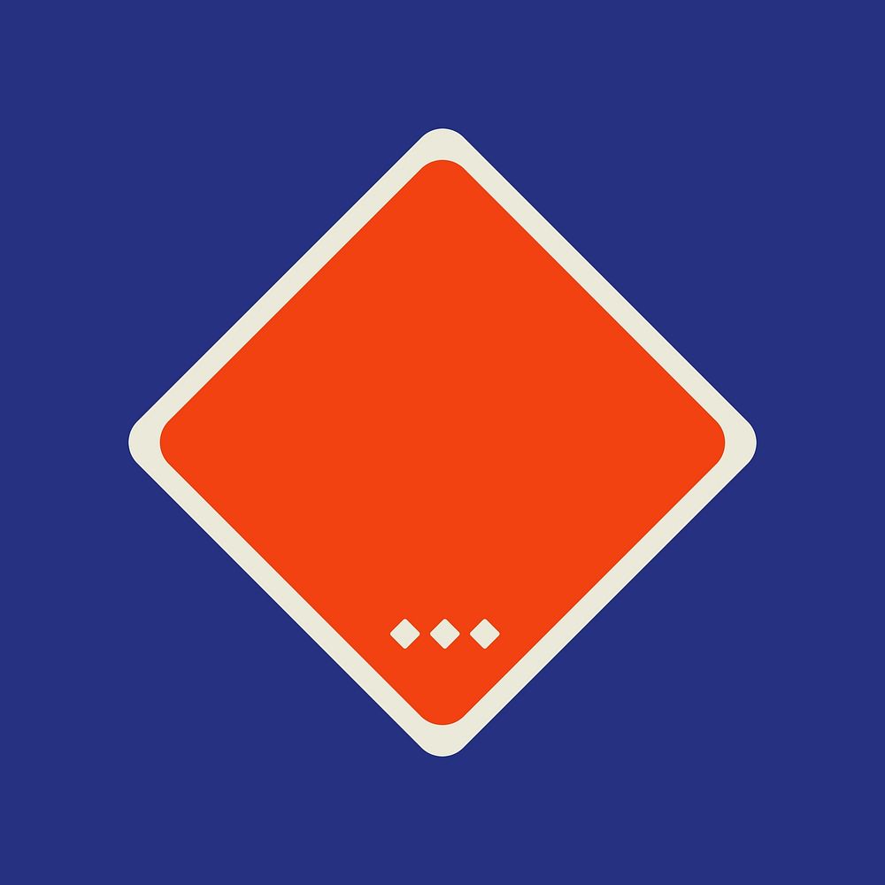 Red geometric badge vector