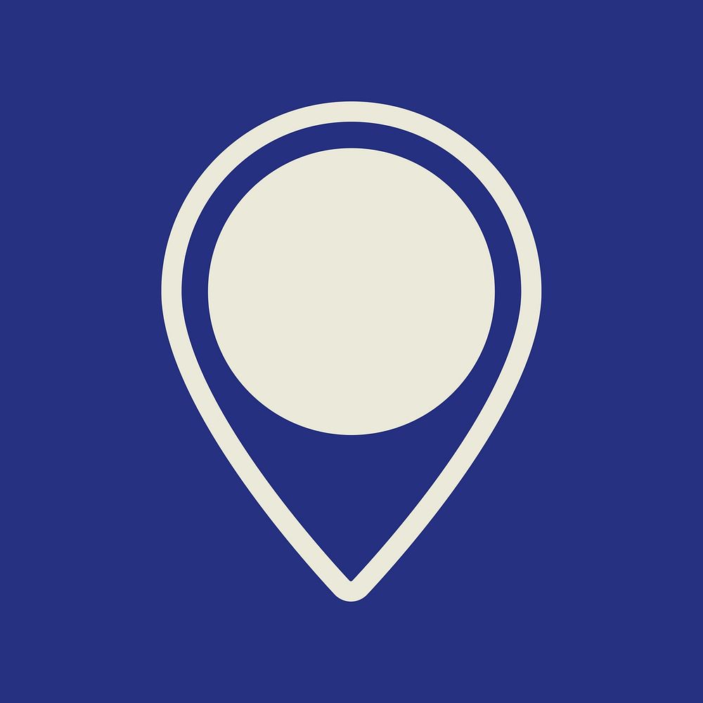 Blue location pin isolated design