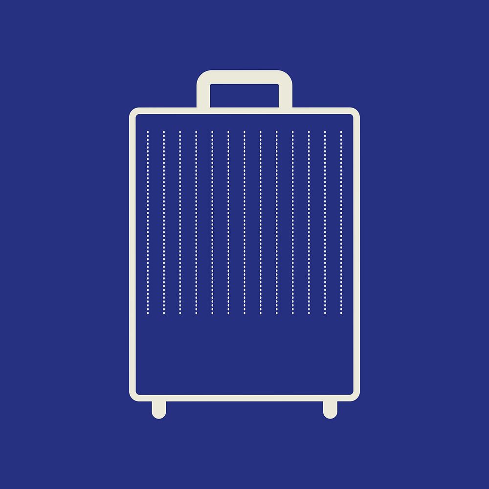 Blue travel luggage vector