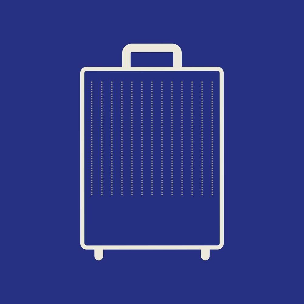 Blue travel luggage isolated design