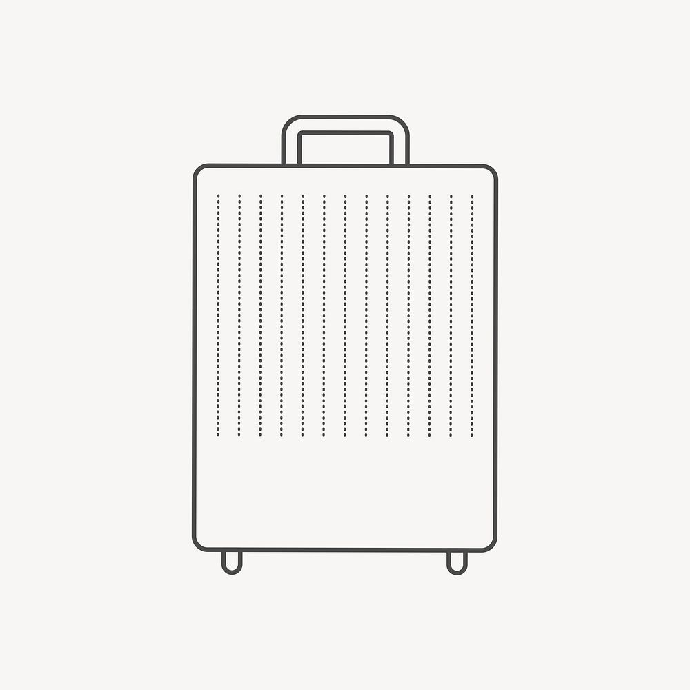 Simple travel luggage icon isolated design