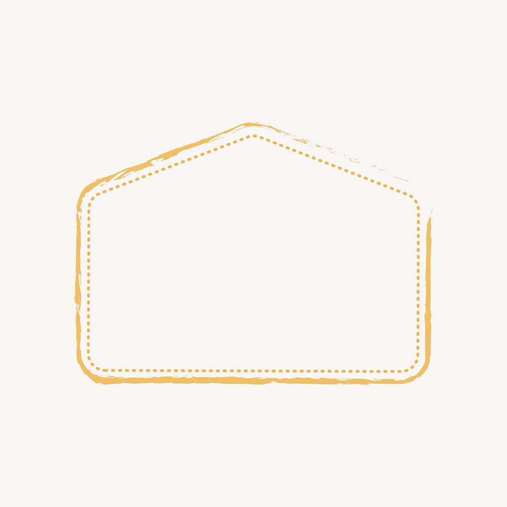 Yellow doodle geometric shape vector