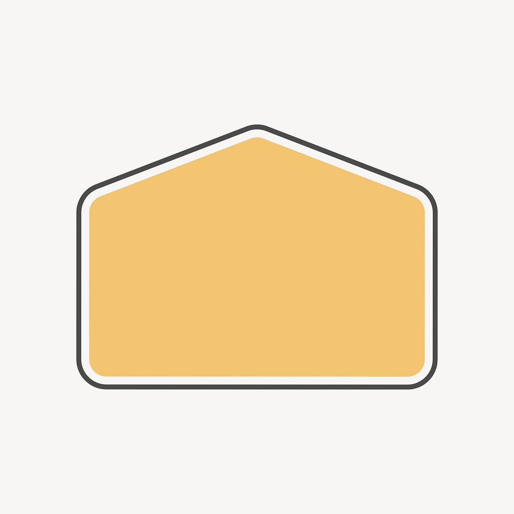 Yellow geometric badge vector