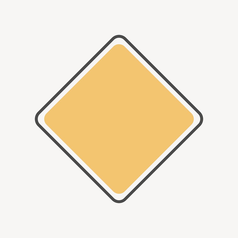 Yellow square badge vector