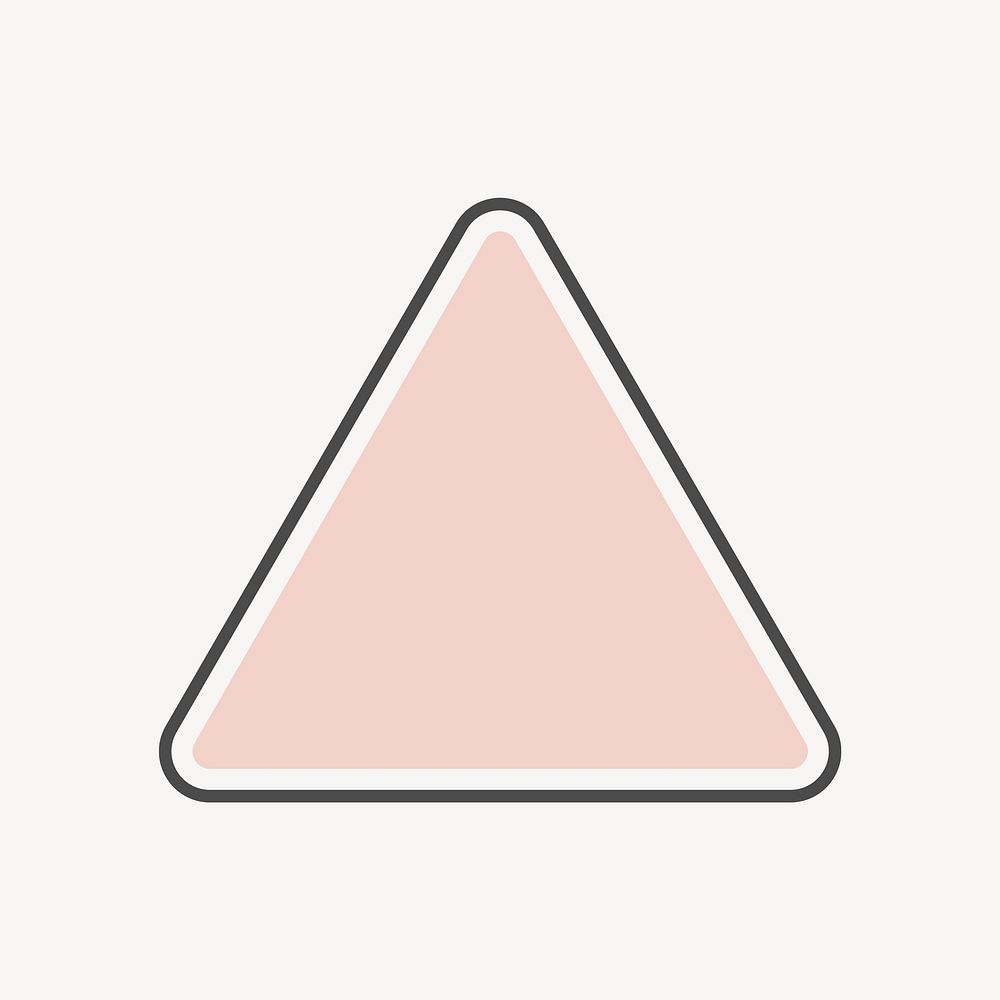 Pink triangle badge vector