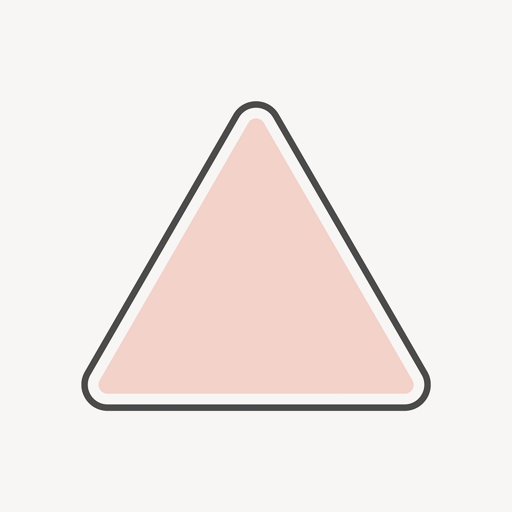 Pink triangle badge isolated design