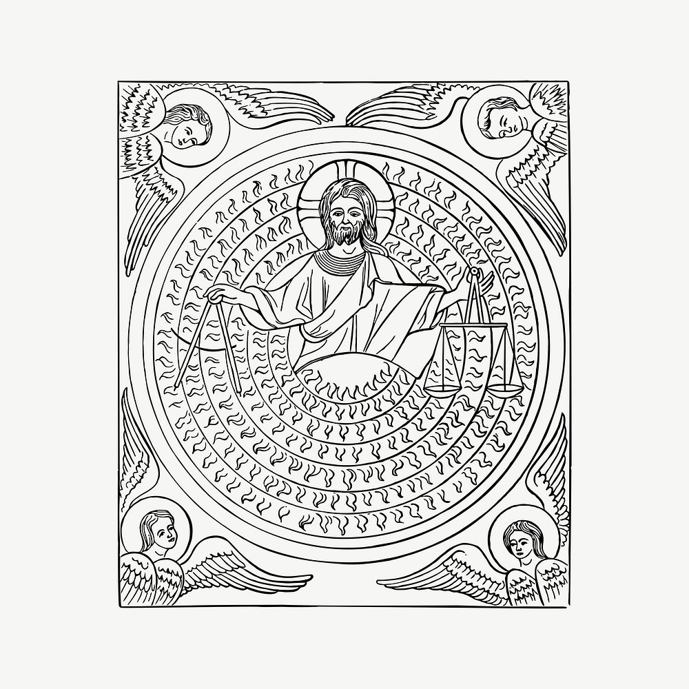 Jesus Christ clipart illustration psd. Free public domain CC0 image.