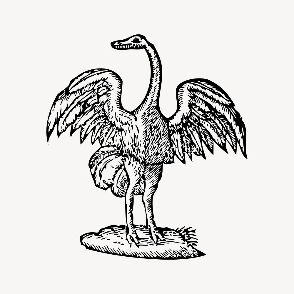 Mythical bird clipart. Free public domain CC0 image.