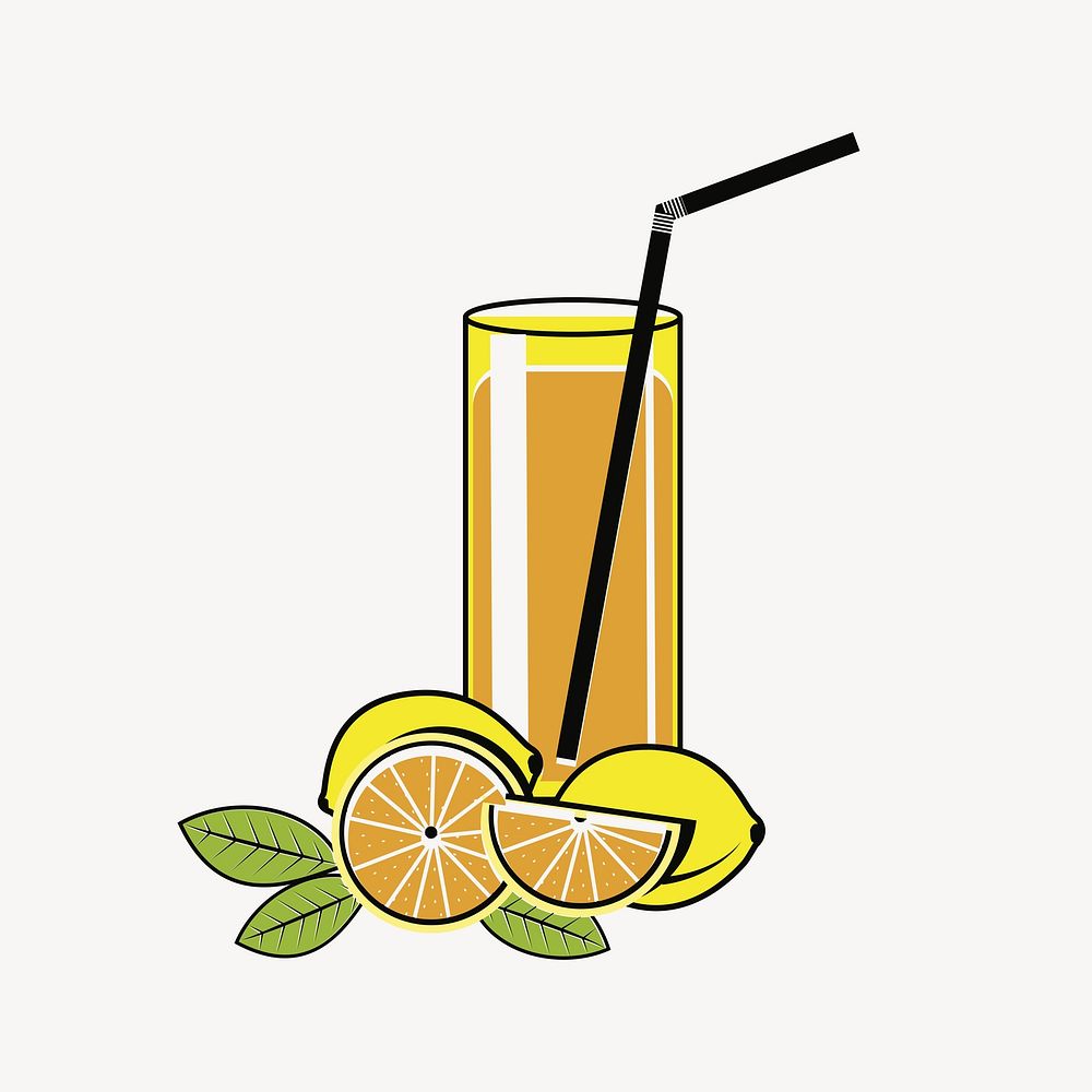 Lemonade illustration. Free public domain CC0 image.