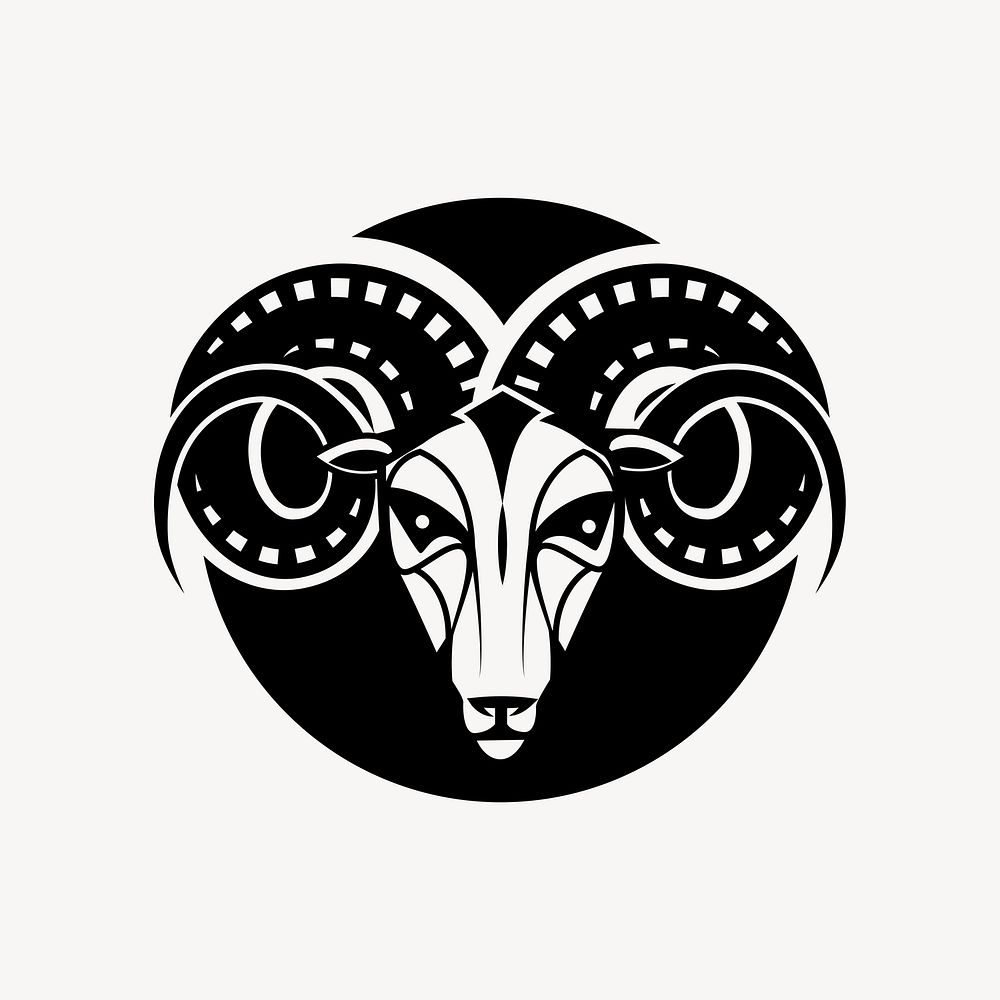 Capricorn zodiac astrology, year of goat   illustration. Free public domain CC0 image.