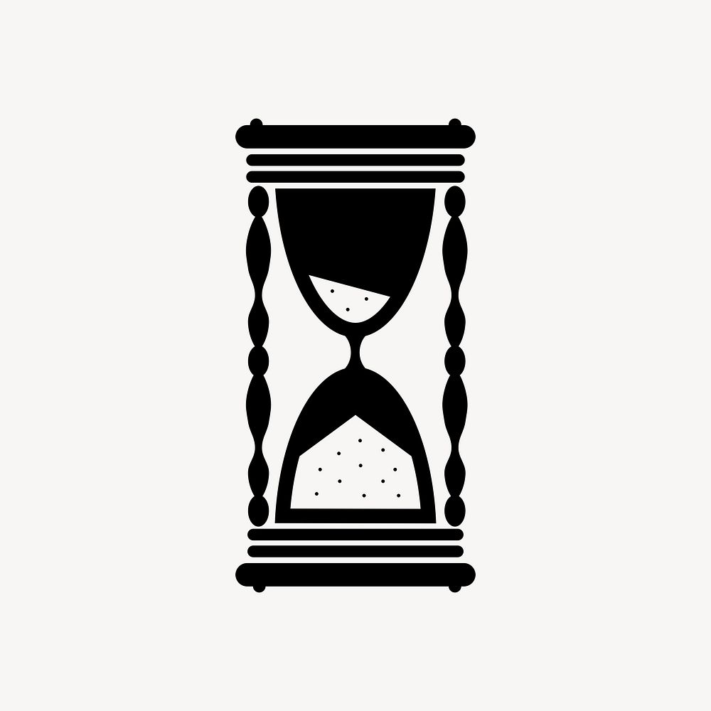 Hourglass silhouette illustration. Free public domain CC0 image.