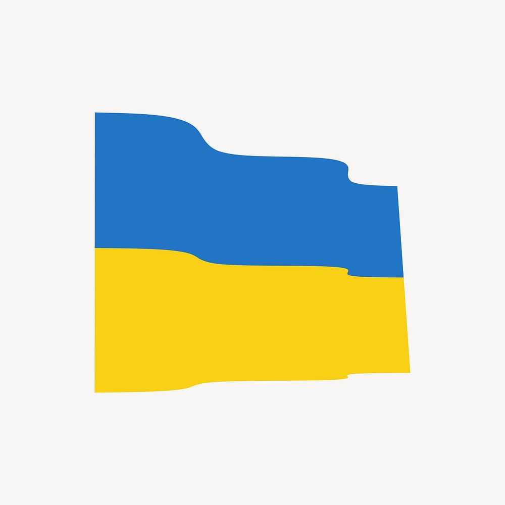 Ukraine flag illustration. Free public domain CC0 image.