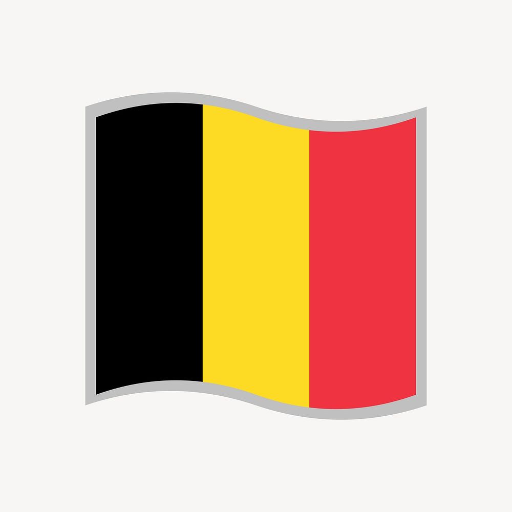 Belgium flag collage element vector. Free public domain CC0 image.