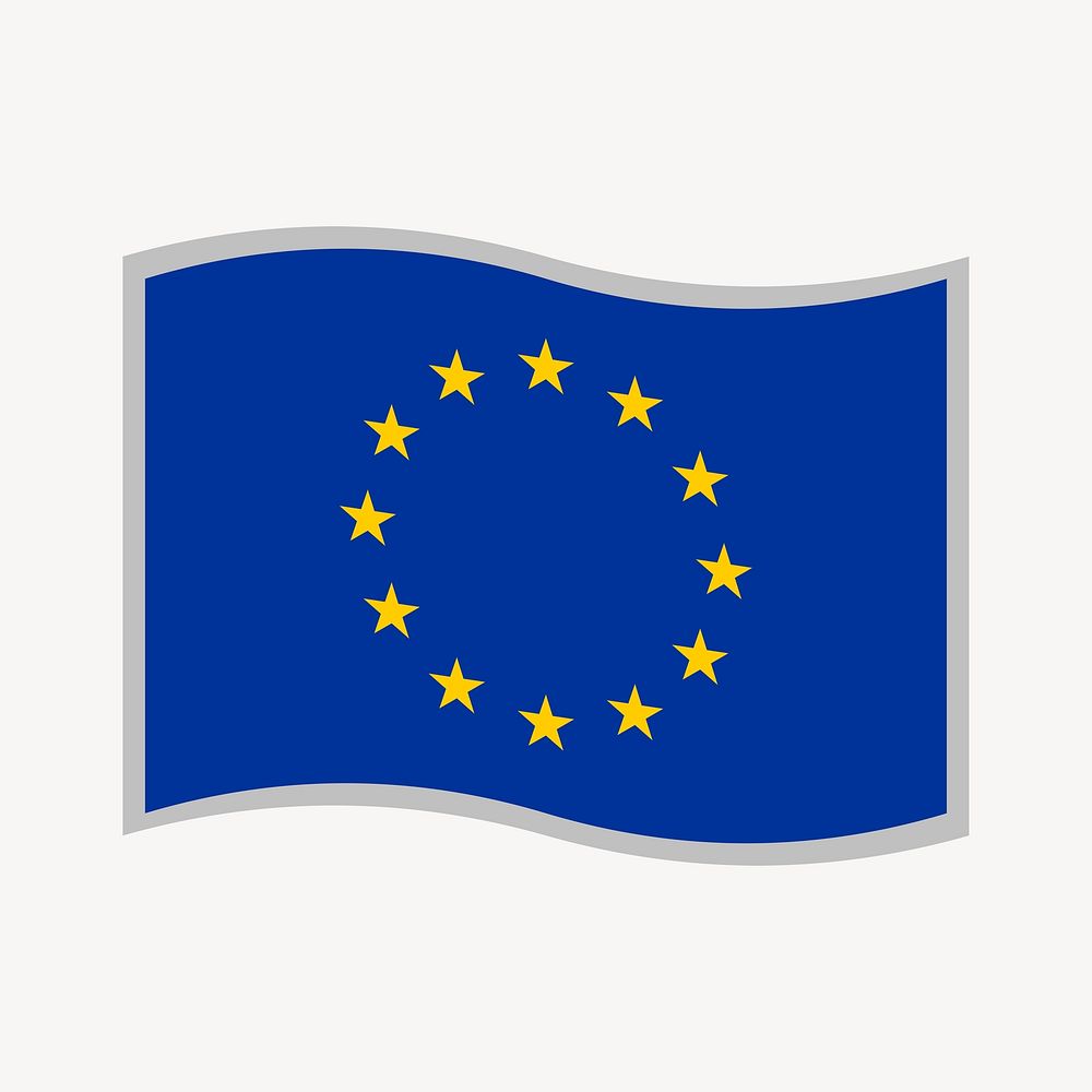 European union flag   illustration. Free public domain CC0 image.