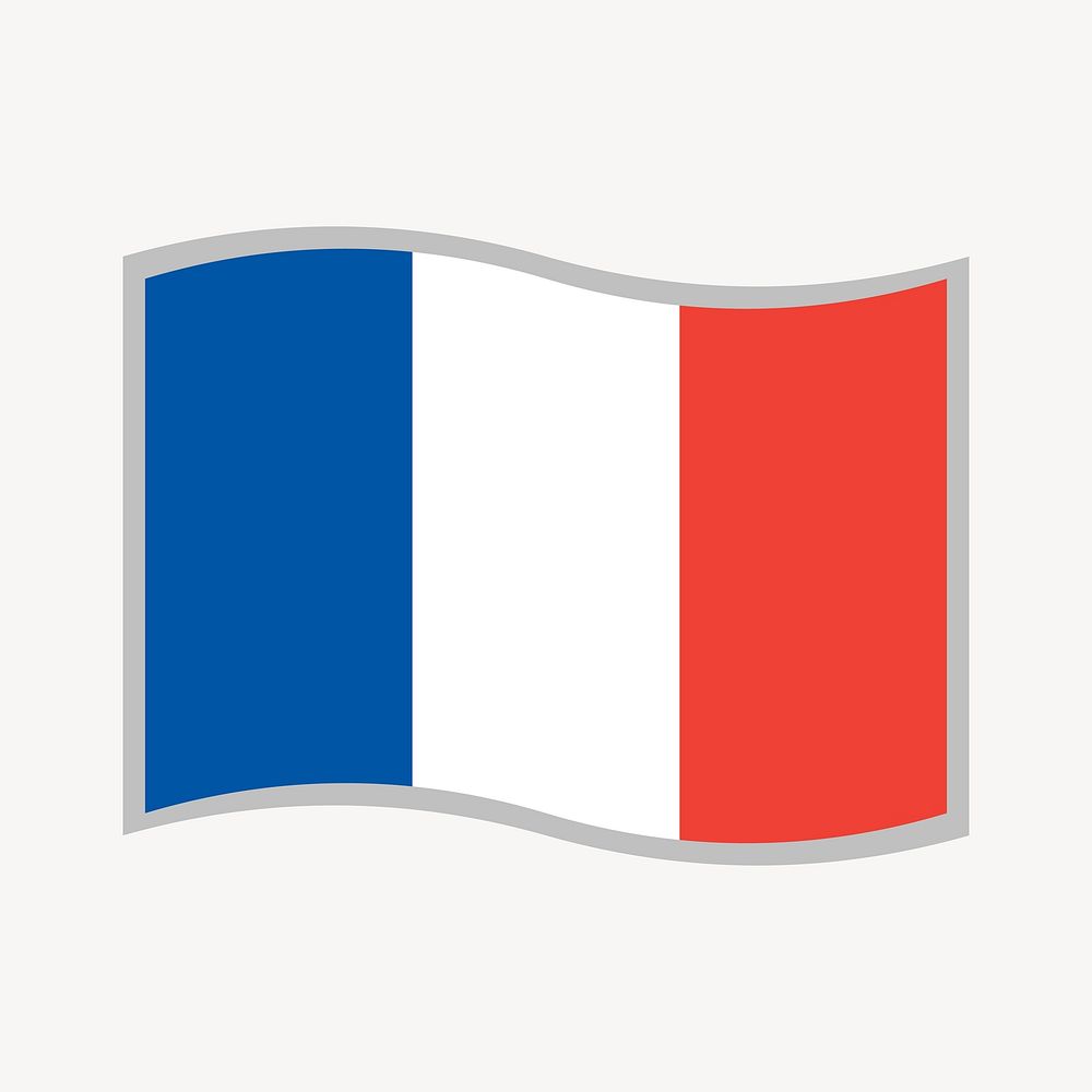France flag collage element vector. Free public domain CC0 image.