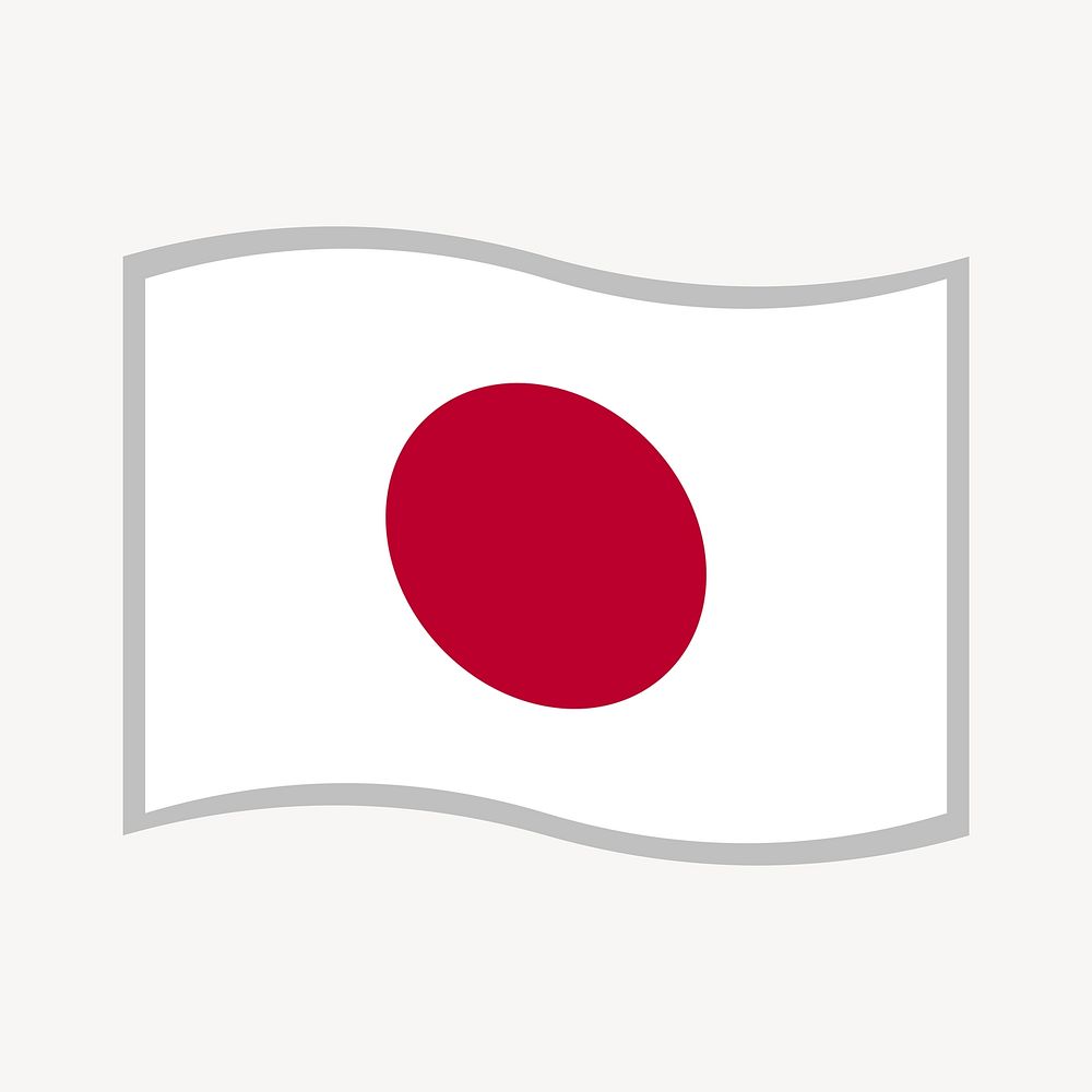 Japan flag collage element vector. Free public domain CC0 image.