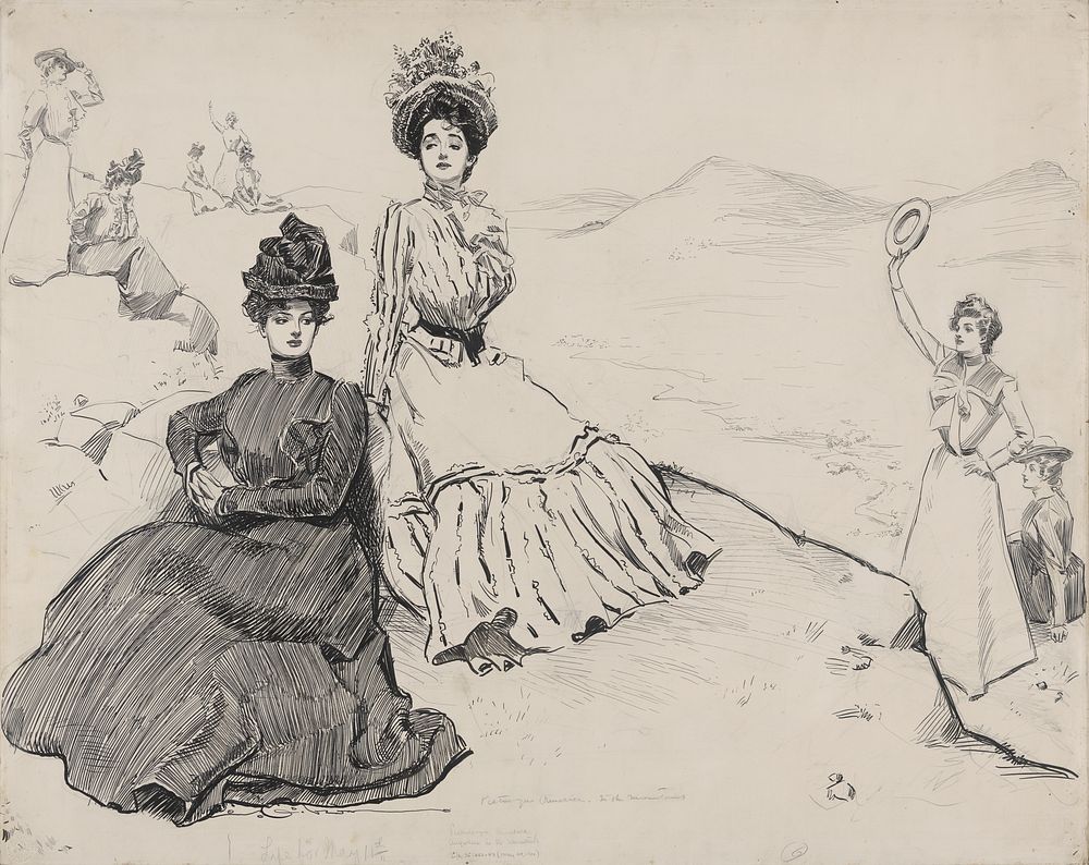 Picturesque America, anywhere in the mountains (1900) by Charles Dana Gibson