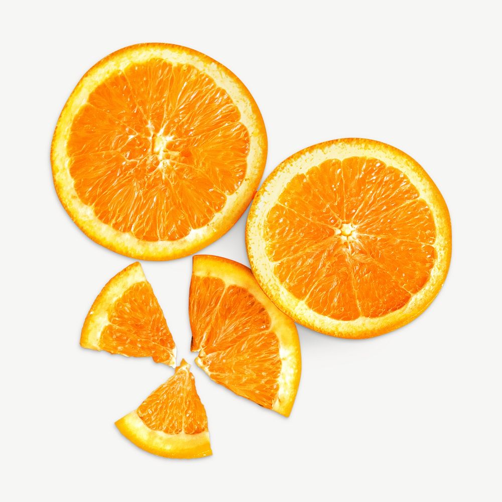 Orange slices food element psd