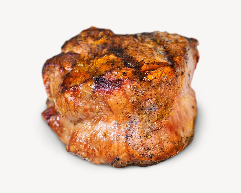 Grilled meat steak isolated image
