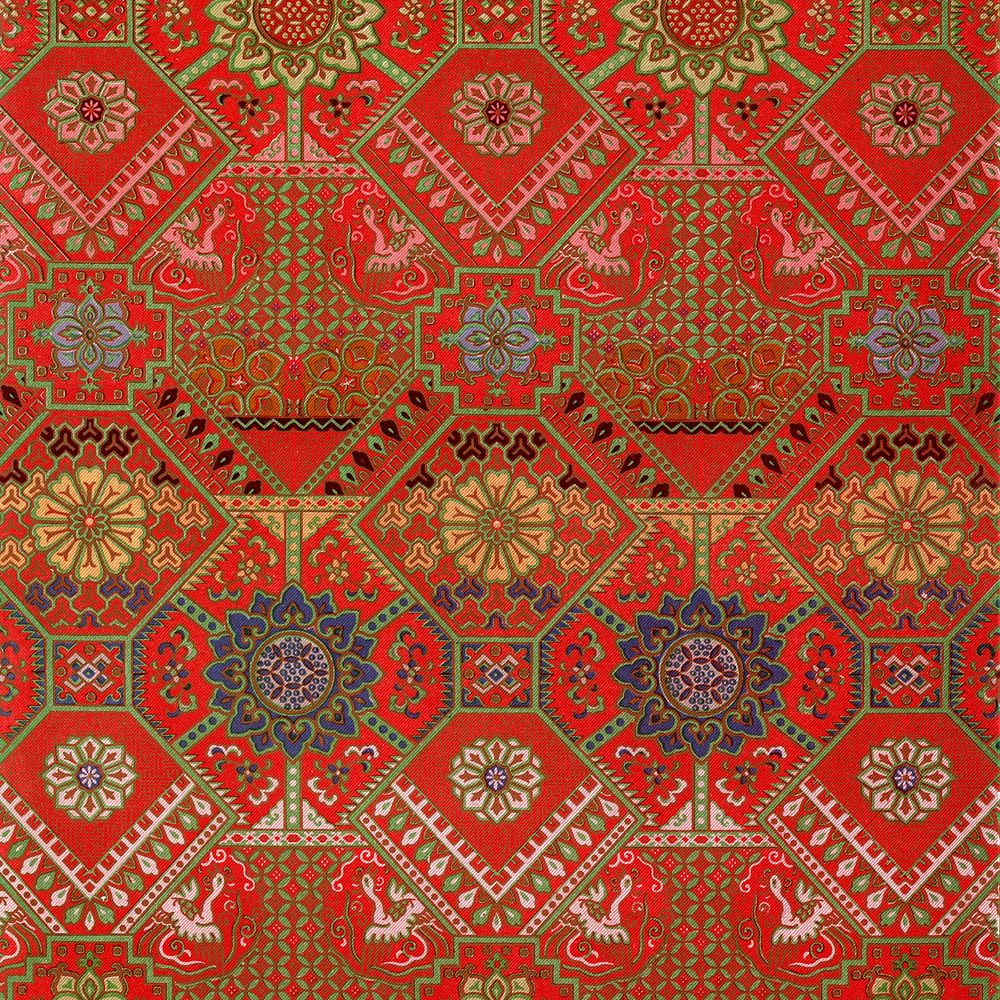 Red Japanese flower background.  Remixed by rawpixel.