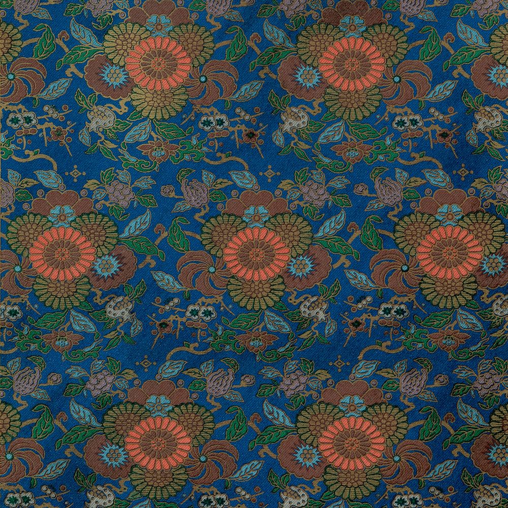 Blue Japanese flower background.  Remixed by rawpixel.