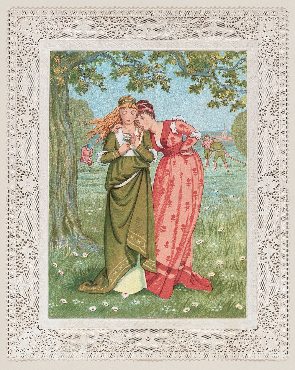 Valentine (1876) chromolithograph art by Kate Greenaway. Original public domain image from The MET Museum. Digitally…