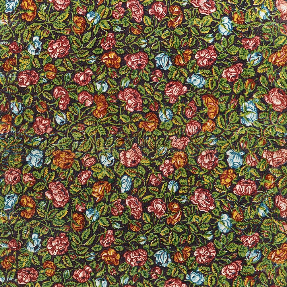 Vintage botanical pattern background. Remixed by rawpixel.