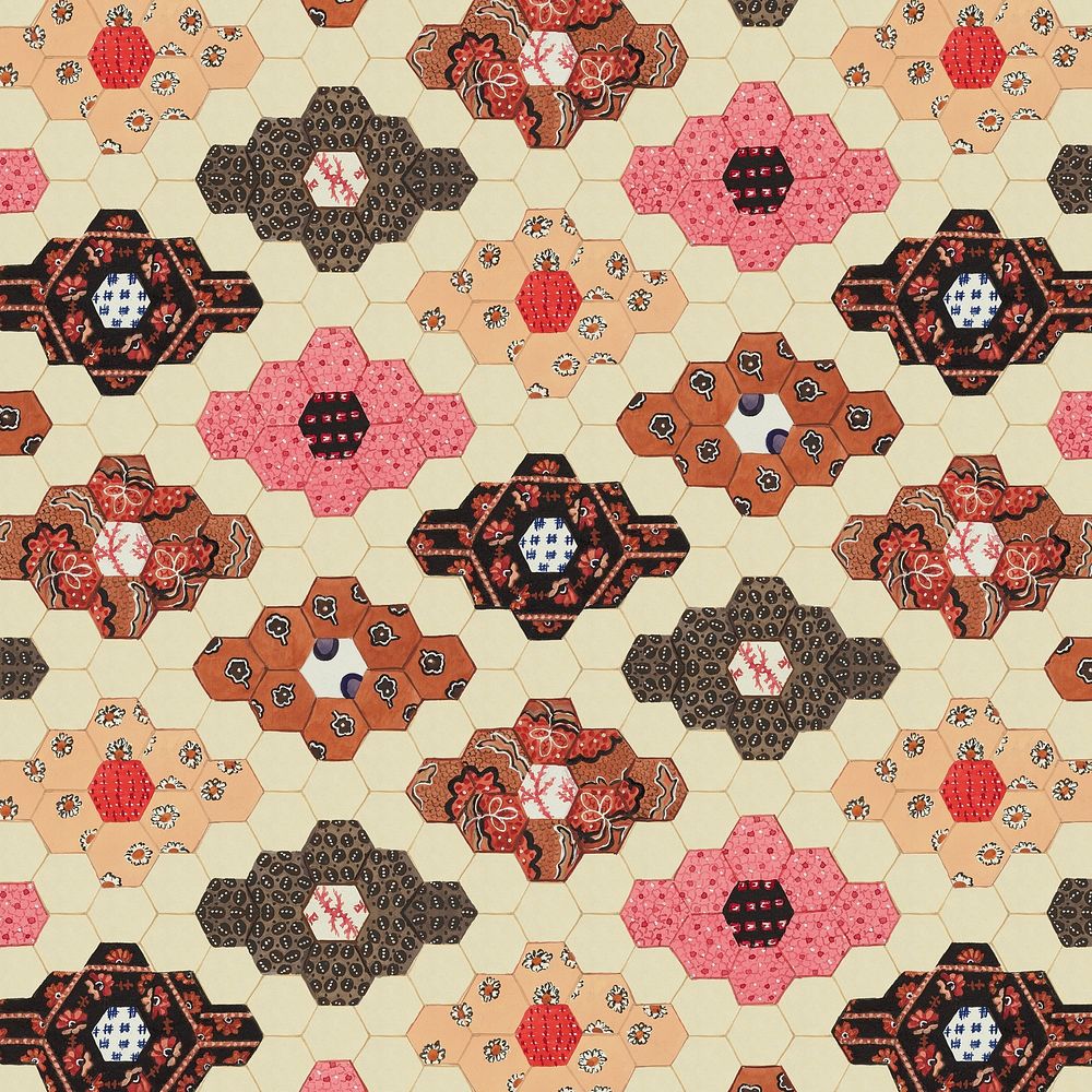 Vintage pattern background. Remixed by rawpixel.