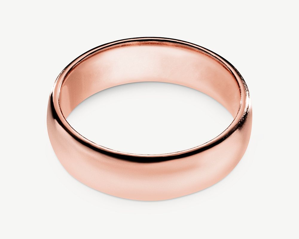 Rose gold ring collage element psd. Remixed by rawpixel. 