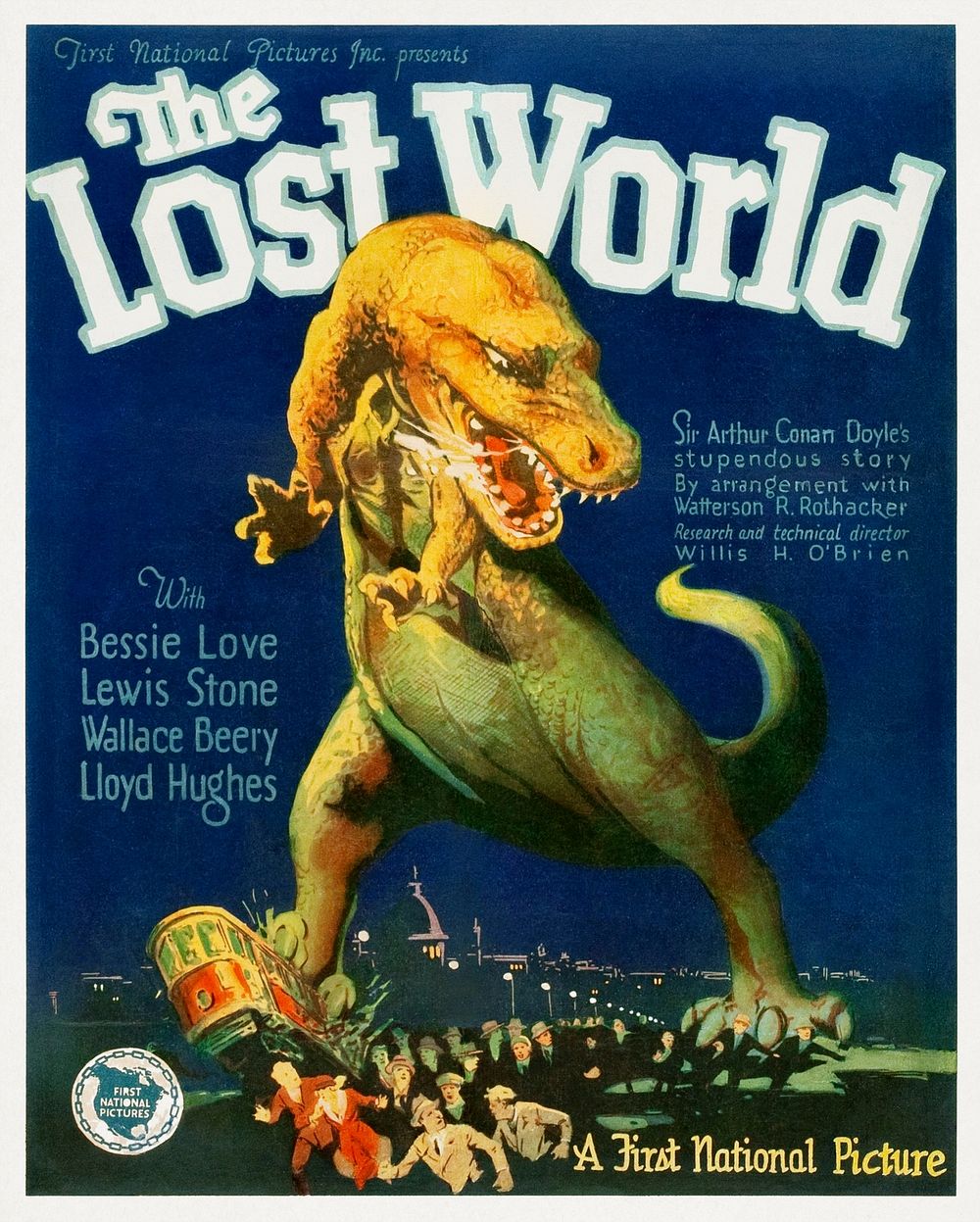 The Lost World (1925) chromolithograph art by First National Pictures. Original public domain image from Wikimedia Commons.…