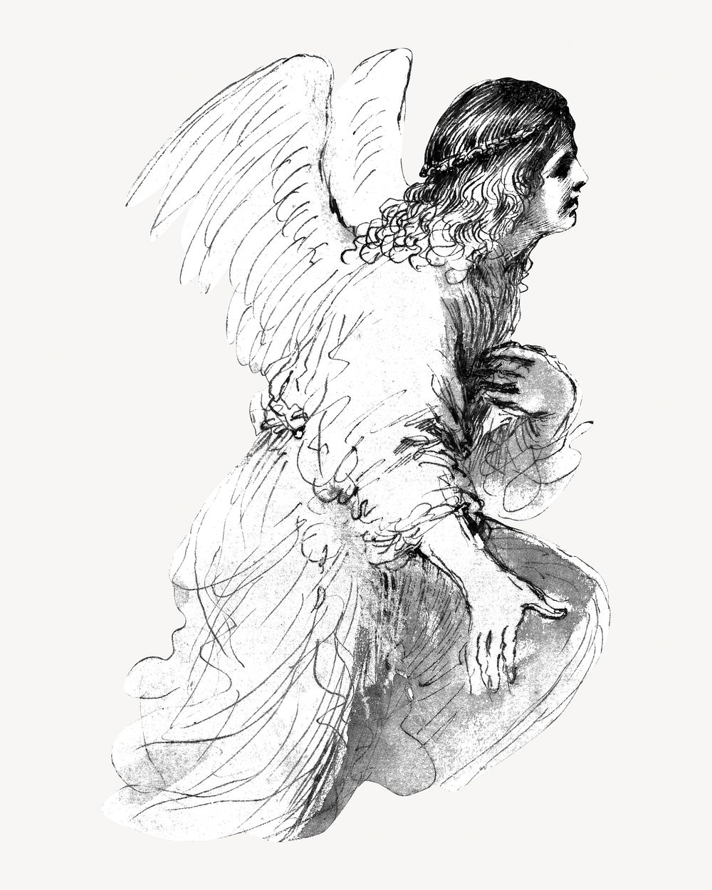 Angel vintage illustration. Remixed by rawpixel. 