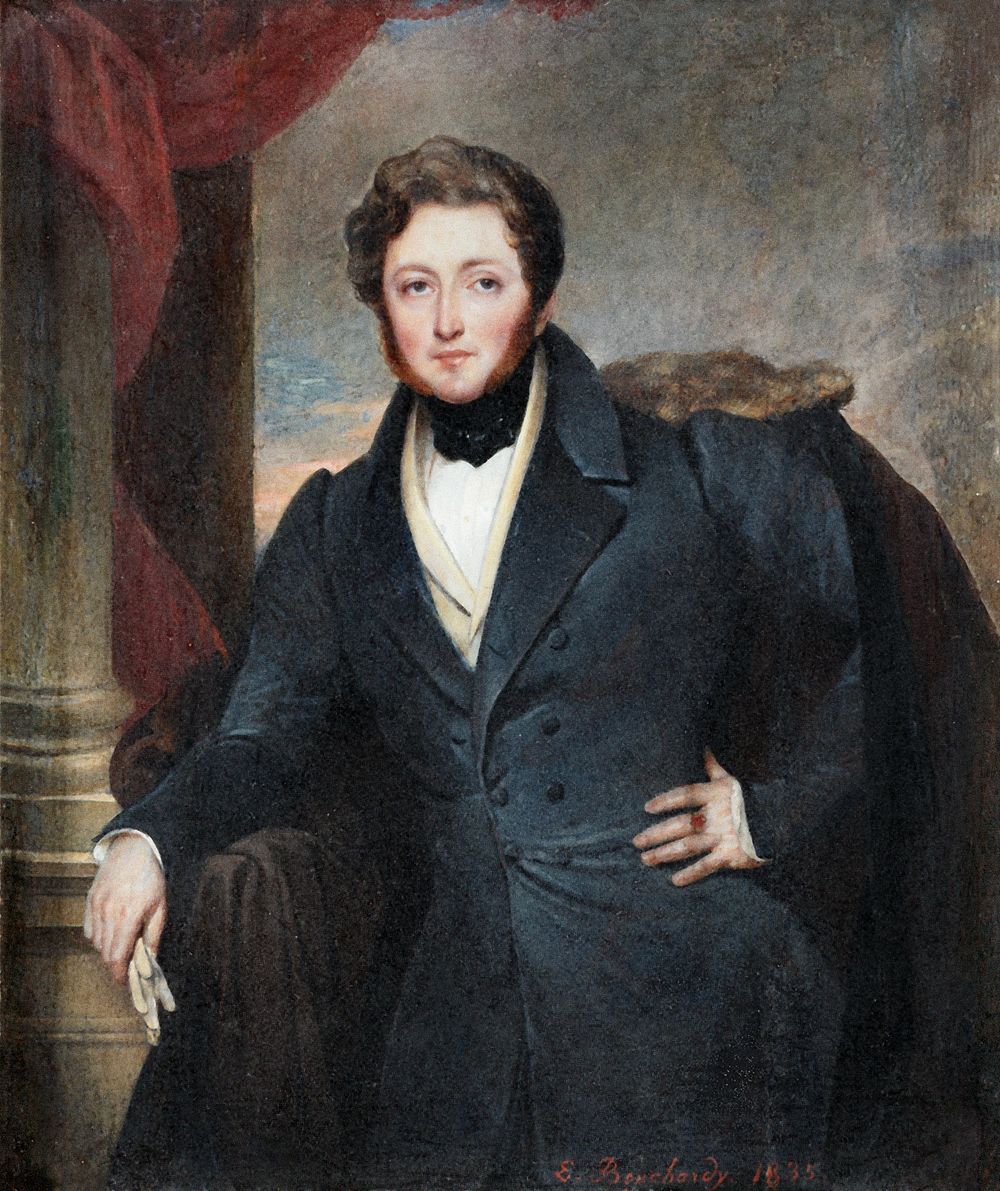 Portrait of Thomas Pennant Barton (1835) by &Eacute;tienne Bouchardy. Original public domain image from Boston Public…
