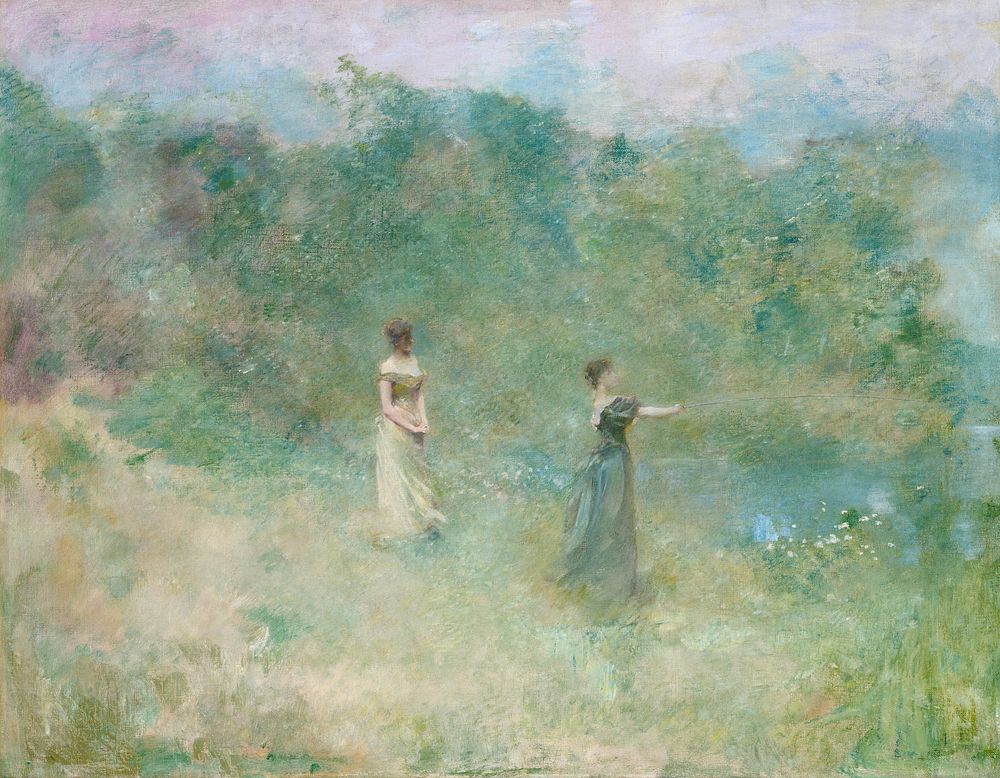 Summer (1890) vintage painting by Thomas Wilmer Dewing. Original public domain image from The Smithsonian Institution.…