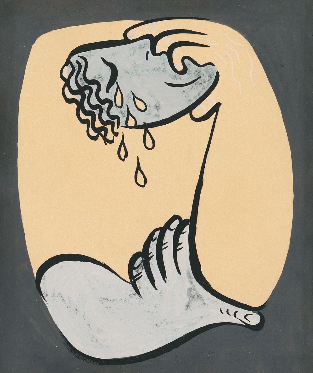 Despair (1938) by Mikulas Galanda. Original public domain image from Web umenia. Digitally enhanced by rawpixel.