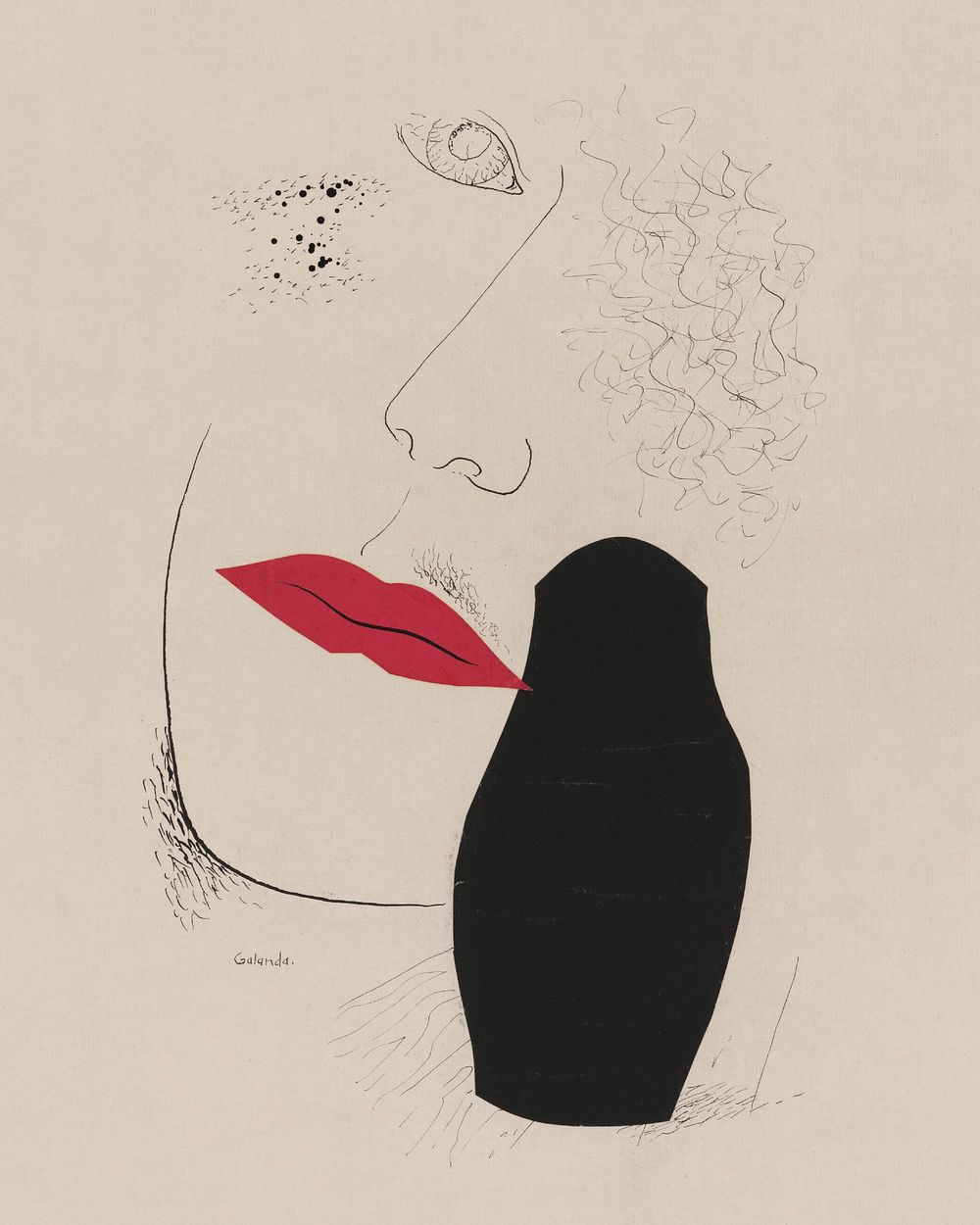 Desire (1930) woman illustration by Mikulas Galanda. Original public domain image from Web Umenia. Digitally enhanced by…