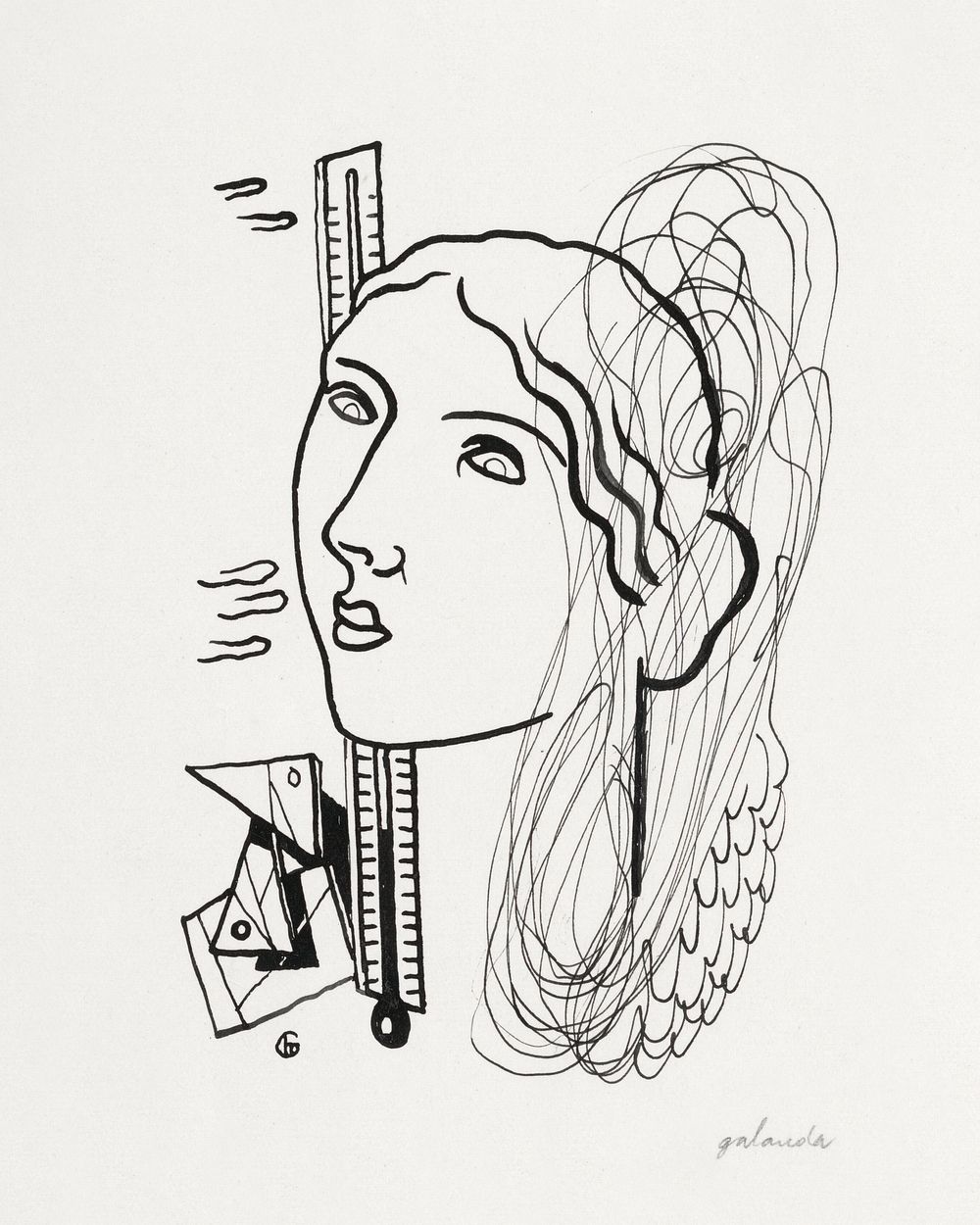 Thermometer (1930) woman illustration by Mikulas Galanda. Original public domain image from Web Umenia. Digitally enhanced…