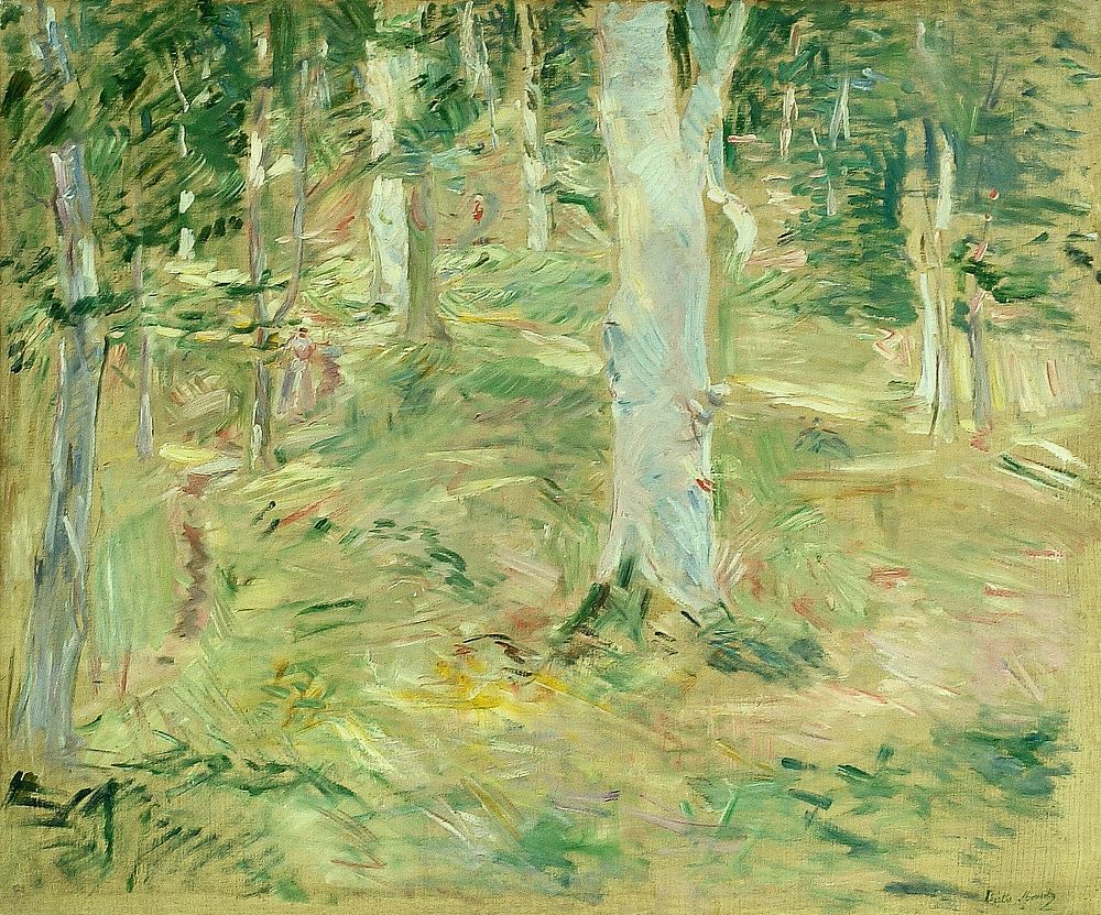 For&ecirc;t de Compi&egrave;gne (1885) impressionism art by Berthe Morisot. Original from the Art Institute of Chicago.…